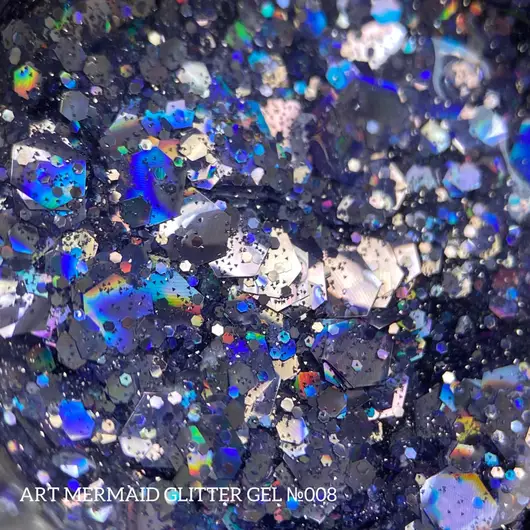 ART Гель із блискітками ART Mermaid Glitter Gel №008, 5 мл 19806 фото