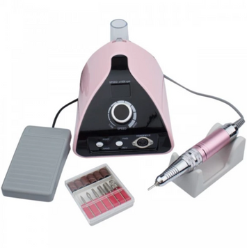 BUCOS Nail Drill ZS-711 PINK PROFESSIONAL (65W/35000 об.) Фрезер + 6 покращених фрез 26850 фото