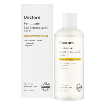 Тонер для освітлення та рівного тону шкіри Doctors (Pentamide Real Brightening 10C Toner), 280 мл 8809639178027 фото