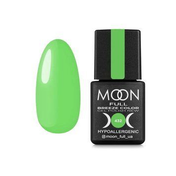 Moon - Гель-лак "Breeze" [432 - салатове яблуко емаль] (8 мл) 51360 фото