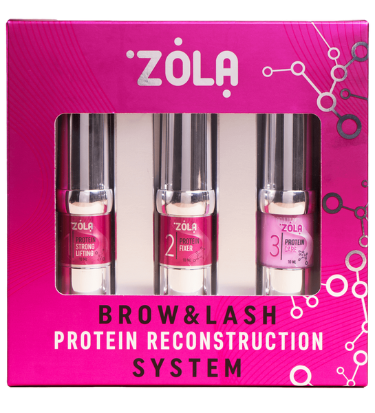 ZOLA Pink Набір для ламінування Brow&Lash Protein Reconstruction System 20748 фото