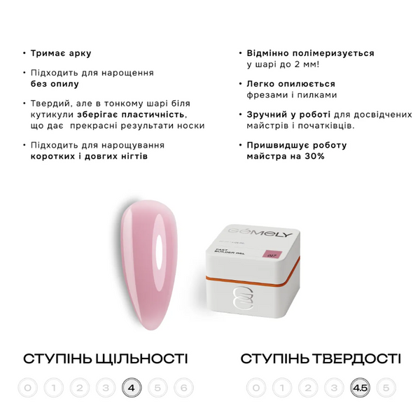 GEMELY ex GA&MA Гель Fast Builder Gel 017, 15 мл 113015 фото