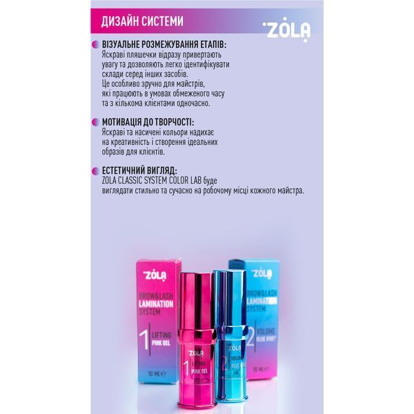 ZOLA Color Lab Набір для ламінування Brow&Lash Lamination Classic System 60955 фото