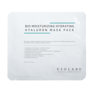 USOLAB Зволожуюча, заспокійлива та омолоджуюча маска Bio Moisturizing Hydrating Hyaluron Mask Pack, 1 шт 110147 фото