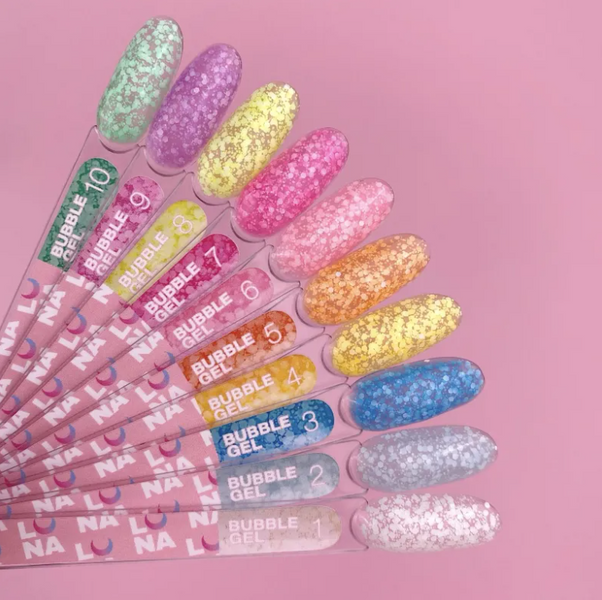 LUNAmoon Блискітки для нігтів Bubble Gel №1 5ml 16984 фото