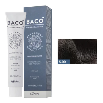 KAARAL BACO COLOR COLLECTION аміачна фарба №5.00 100 мл світлий каштан інтенсивний 62088 фото