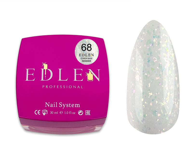 Edlen Cover base Shimmer Edlen 30 ml. №68 52412 фото Edlen Cover base Shimmer Edlen 30 ml. №68 52412 фото