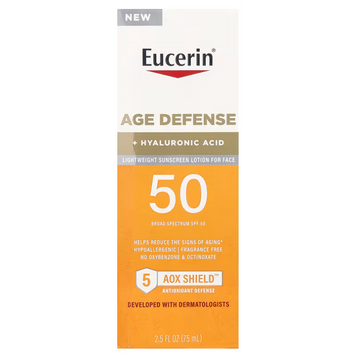 EUCERIN Антивіковий легкий сонцезахисний лосьйон для обличчя SPF 50, без ароматизаторів, 75 мл 111819 фото