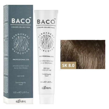 KAARAL BACO COLOR COLLECTION аміачна фарба №SK8,0 100 мл 62033 фото