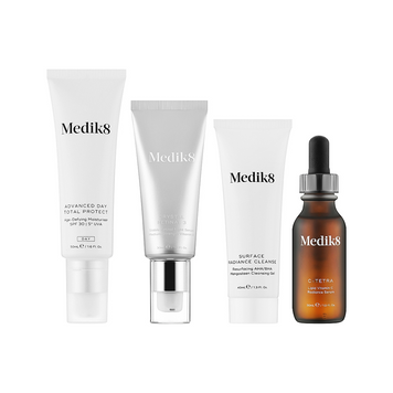 Medik8 The CSA Retinal Advanced Edition for Men (Surface Radiance Cleanse 40 мл; C-Tetra 30 мл; Advanced Day Total Protect 50 мл; Crystal Retinal 3 30 мл) 2393 фото