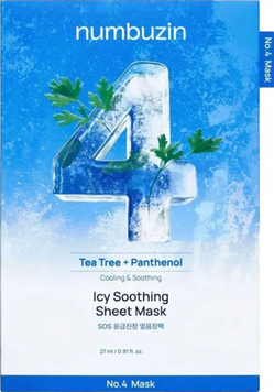 NUMBUZIN Охолоджуюча заспокійлива маска для обличчя No.4 Icy Soothing Sheet Mask, 27 мл 118919 фото
