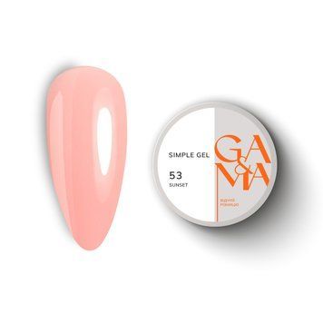 GA&MA Simple gel 053 Sunset / Сімпл гель 053 Сансет 15 мл 70713 фото