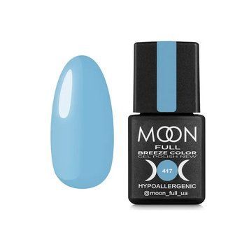Moon - Гель-лак "Breeze" [417 - яскраво-блакитний емаль] (8 мл) 51349 фото