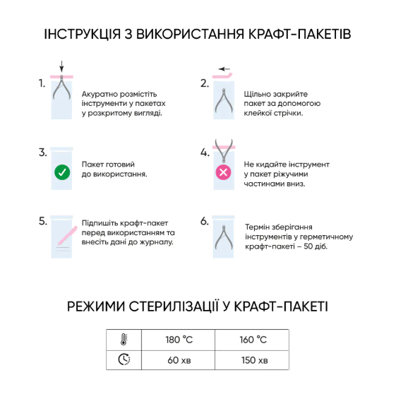 MicroSTOP ECO Крафт-пакети з індикатором 4 класу 60&times;100 мм,1 шт. 72907 фото