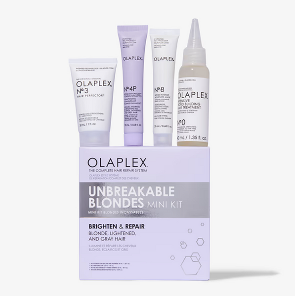 OLAPLEX Набір мініатюр для блонду "Яскравість кольору та відновлення" Unbreakable Blondes Mini Kit 110037 фото