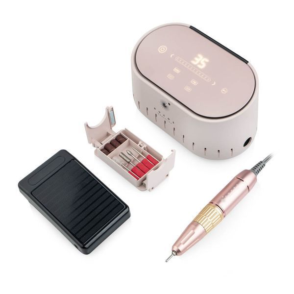 BUCOS Nail Drill X3 PRO POWDERY (65W/35000 об.) Фрезер для манікюру + український посібник 26831 фото