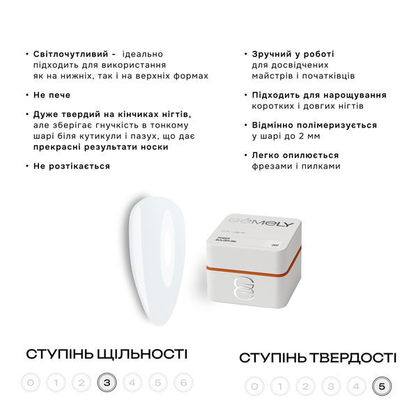 GEMELY ex GA&MA Гель Power Builder Gel 002, 15 мл 73413 фото