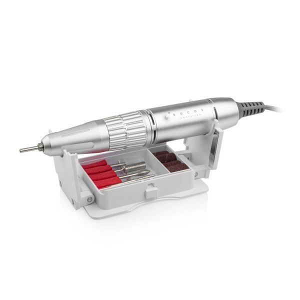 BUCOS Nail Drill X3 PRO WHITE PEARL (65W/35000 об.) Фрезер для манікюру + український посібник 26829 фото