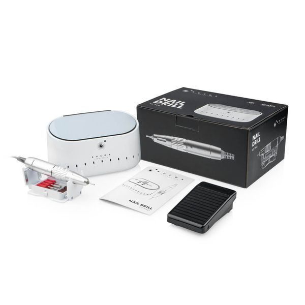BUCOS Nail Drill X3 PRO WHITE PEARL (65W/35000 об.) Фрезер для манікюру + український посібник 26829 фото