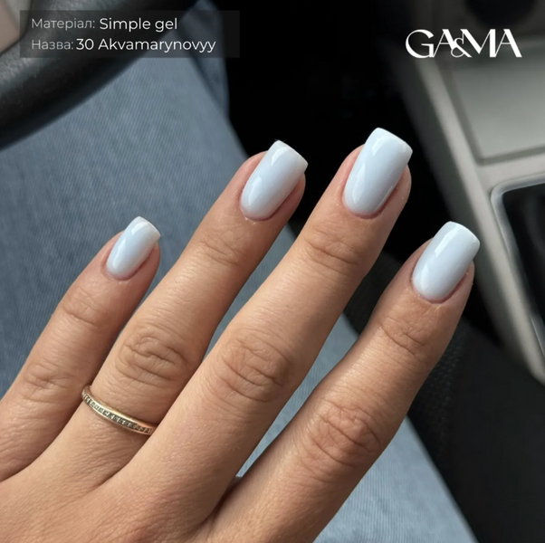GA&MA Simple gel 030 Akvamarynovyy / Сімпл гель 030 Аквамариновий 30 мл 71703 фото