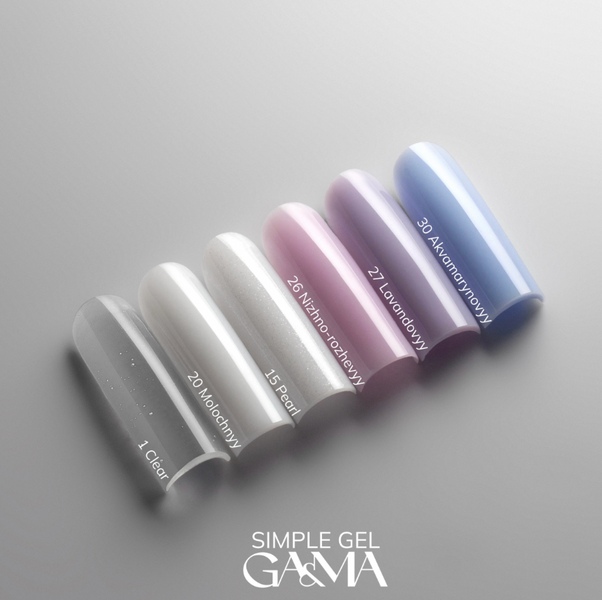 GA&MA Simple gel 030 Akvamarynovyy / Сімпл гель 030 Аквамариновий 30 мл 71703 фото