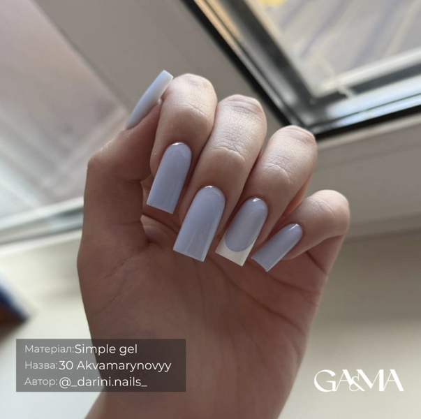 GA&MA Simple gel 030 Akvamarynovyy / Сімпл гель 030 Аквамариновий 30 мл 71703 фото