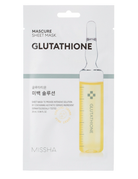 MISSHA Освітлювальна тканинна маска з глутатіоном Mascure Whitening Solution Sheet Mask Gluathione, 28 мл 117793 фото