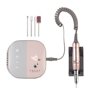 BUCOS Nail Drill X1 PRO BLUSH PINK (65W/40000 об.) Фрезер для манікюру + український посібник 26822 фото