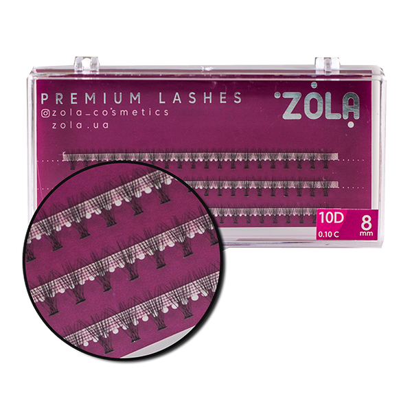 ZOLA PREMIUM LASHES 10 D 8 MM Накладні вії 64876 фото