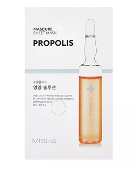 MISSHA Тканинна маска для обличчя з прополісом Mascure Nutrition Solution Sheet Mask Propolis, 28 мл 117790 фото