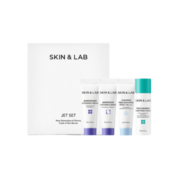 SKIN&LAB Набір мініатюр: пінка 10 мл, тонер 15 мл, крем 10 мл, сонц. лосьйон 10 мл Jet Set 27529 фото