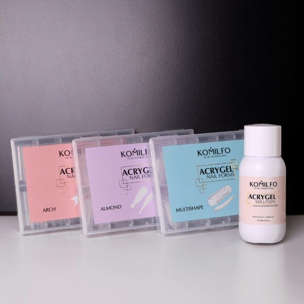 Komilfo Acry Gel Top Nail Forms, Multishape. Верхні форми для нарощування, універсальні, 120 шт 14333 фото