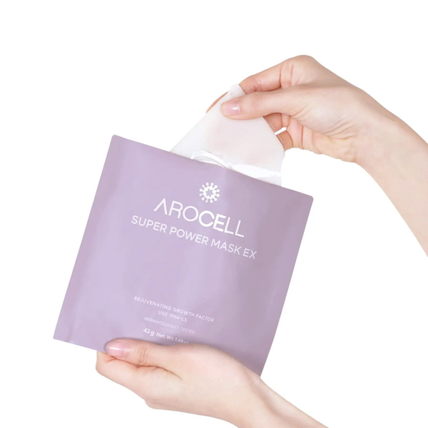 AROCELL Гідрогелева маска з колагеном та 10 видами гіалуронової кислоти Arocell Super Power Mask EX, 42 г * 1 шт 66341 фото