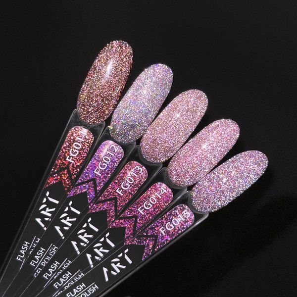 ART Гель-лак світловідбивний ART Flash Gel Polish №FG011, 6 мл 20317 фото