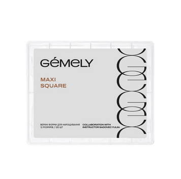 GEMELY ex GA&MA Верхні форми Максі квадрат / Nail forms Maxi square collaboration with @sadovec_yulia 116671 фото
