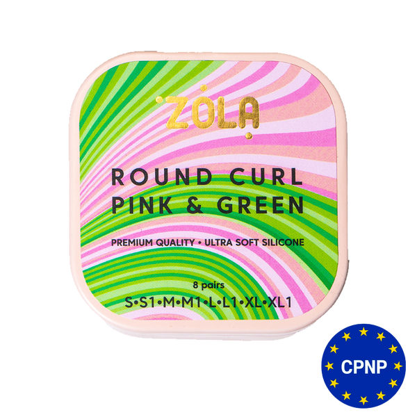 ZOLA Round curl pink & green Валики для ламінування (S, S1, M, M1, L, L1, XL, XL1) 20725 фото
