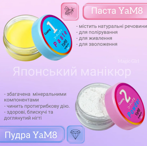 Magic Girl Пудра для японського манікюру Magic Girl Рожева №2, 5мл 65065 фото