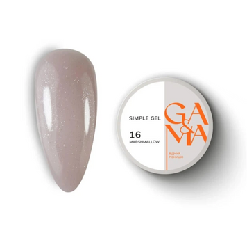GA&MA Simple gel 016 Marshmallow / Сімпл гель 016 Маршмелоу 30 ml 18500 фото