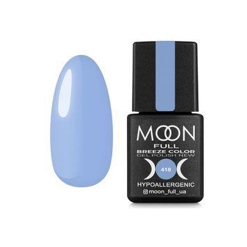 Moon - Гель-лак "Breeze" [418 - небесно-блакитний емаль] (8 мл) 51350 фото