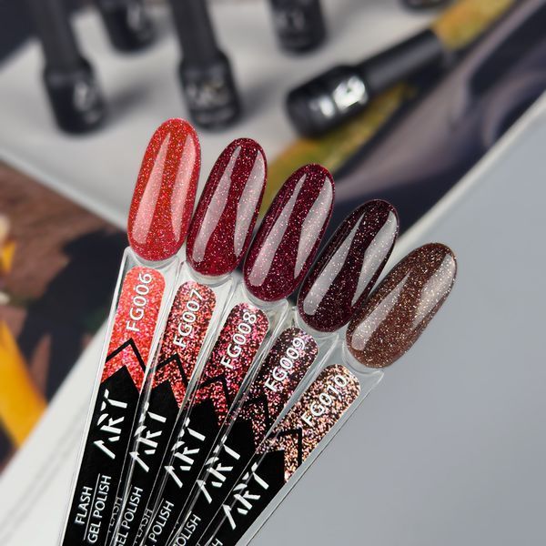 ART Гель-лак світловідбивний Flash Gel Polish №FG008, 6 мл 20314 фото