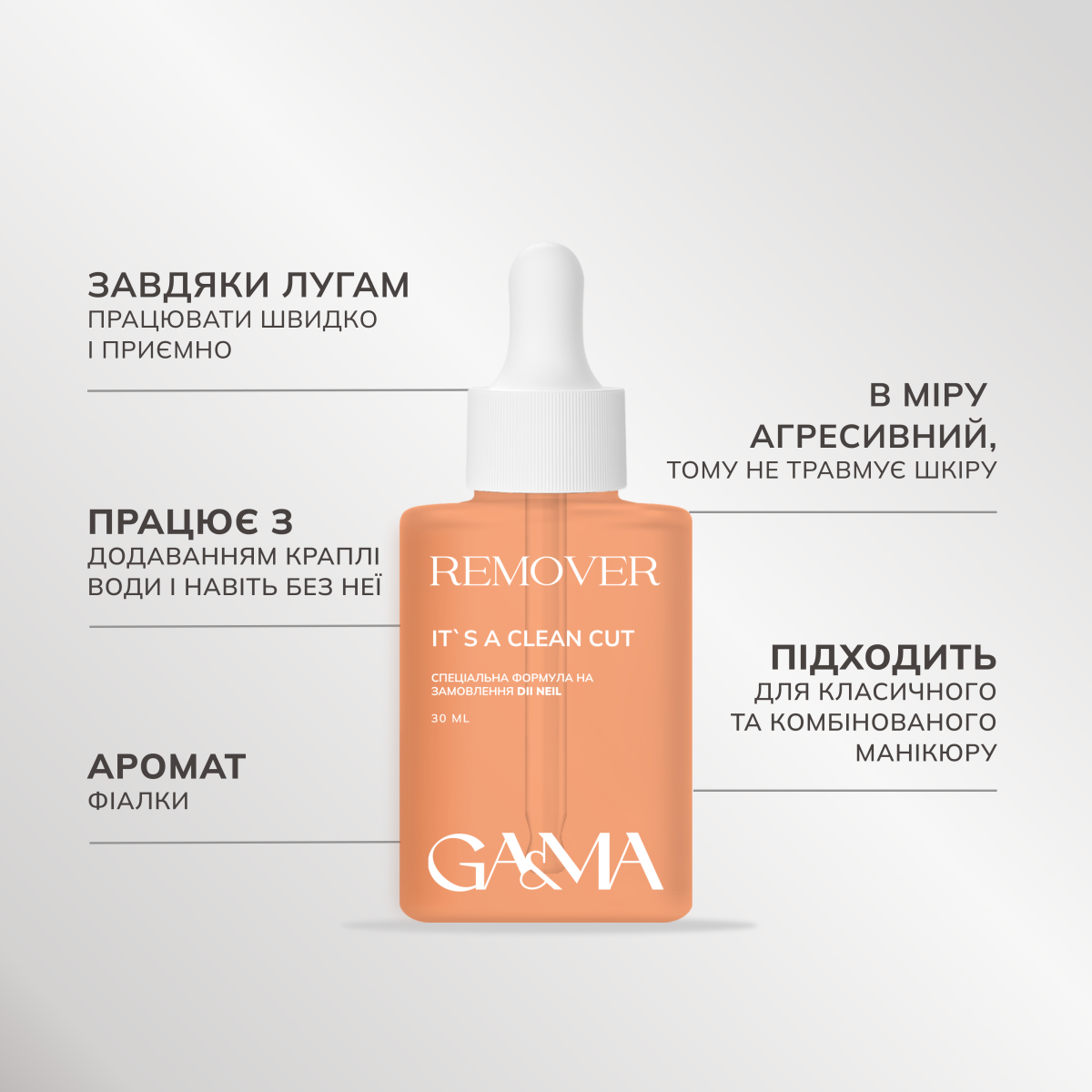 Купить GAMA Remover Its a clean cut by Dii nail рідкий ремувер лужний ...