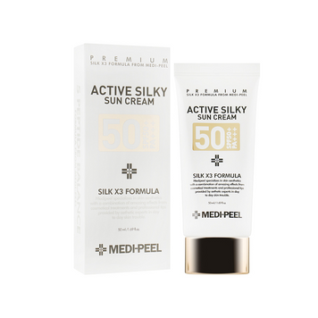 MEDIPEEL Сонцезахисний крем з пептидами та шовковим комплексом Active Silky Sun Cream SPF50+ PA+++, 50 мл 9904 фото