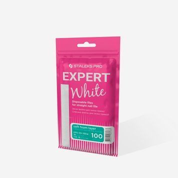 STALEKS Змінні файли білі для пилки прямої на м`якій основі EXPERT 20 100 грит (30 шт) 44615 фото