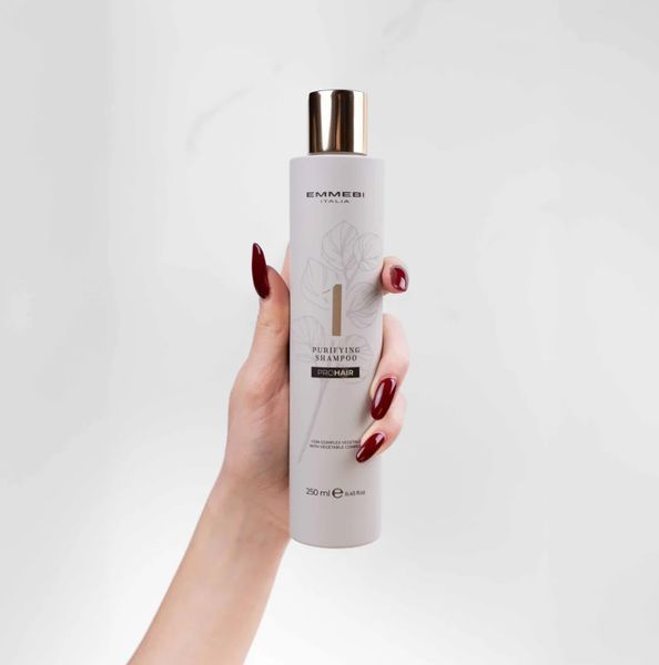 EMMEBI Шампунь Фаза-1 (безсульфатний) pH 4,5 Pro Hair Purifying Shampoo Phase 1 250 ml 71603 фото