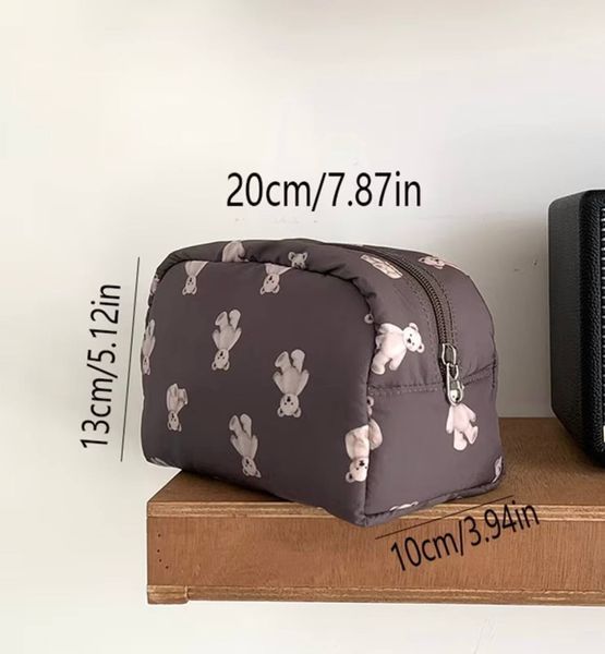 Косметичка коричнева з ведмедиками, 20 х 13 см 118784 фото