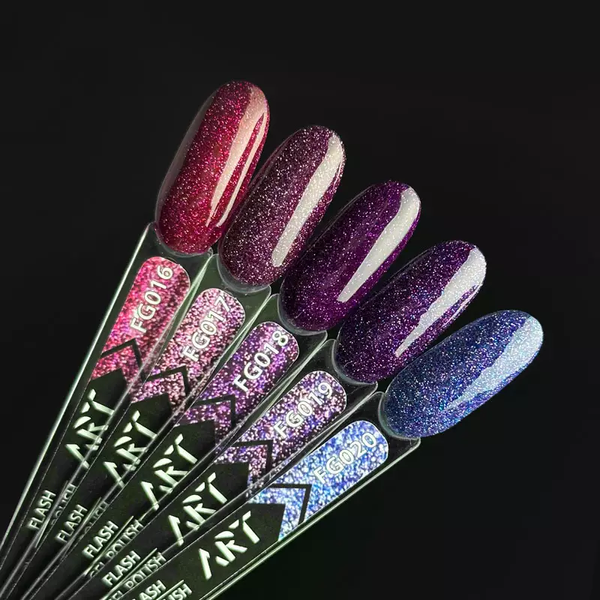 ART Гель-лак світловідбивний ART Flash Gel Polish №FG017, 6 мл 20323 фото