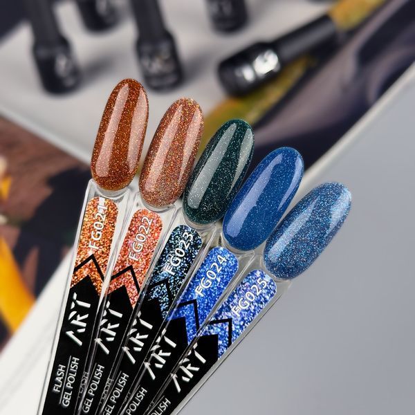ART Гель-лак світловідбивний Flash Gel Polish №FG023, 6 мл 20329 фото