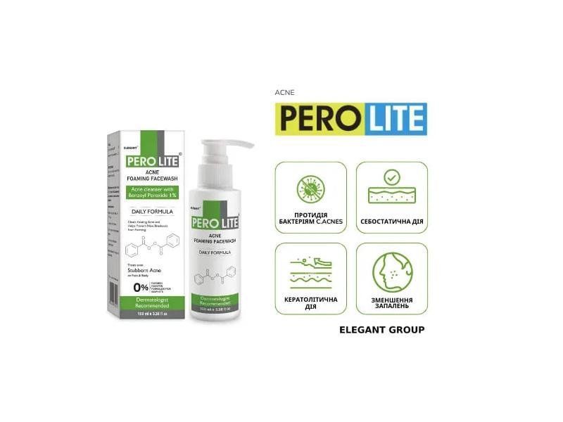 ELEGANT Пінка для вмивання PEROLITE 1% Acne Foaming Facewash, 100 мл 113155 фото