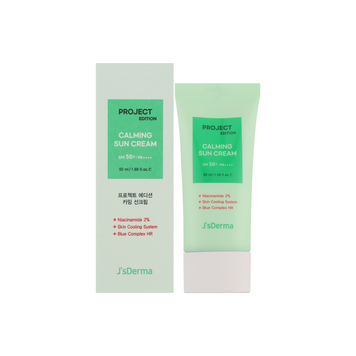 J'SDERMA Сонцезахисний заспокійливий крем для обличчя Project Edition Calming Sun Cream SPF 50+ PA++++, 50 мл 71317 фото
