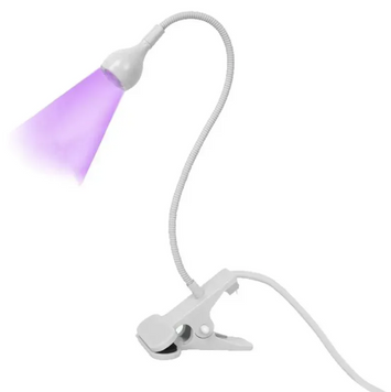 Лампа для полімеризації Clip-on UV/LED на прищіпці USB WHITE 72577 фото
